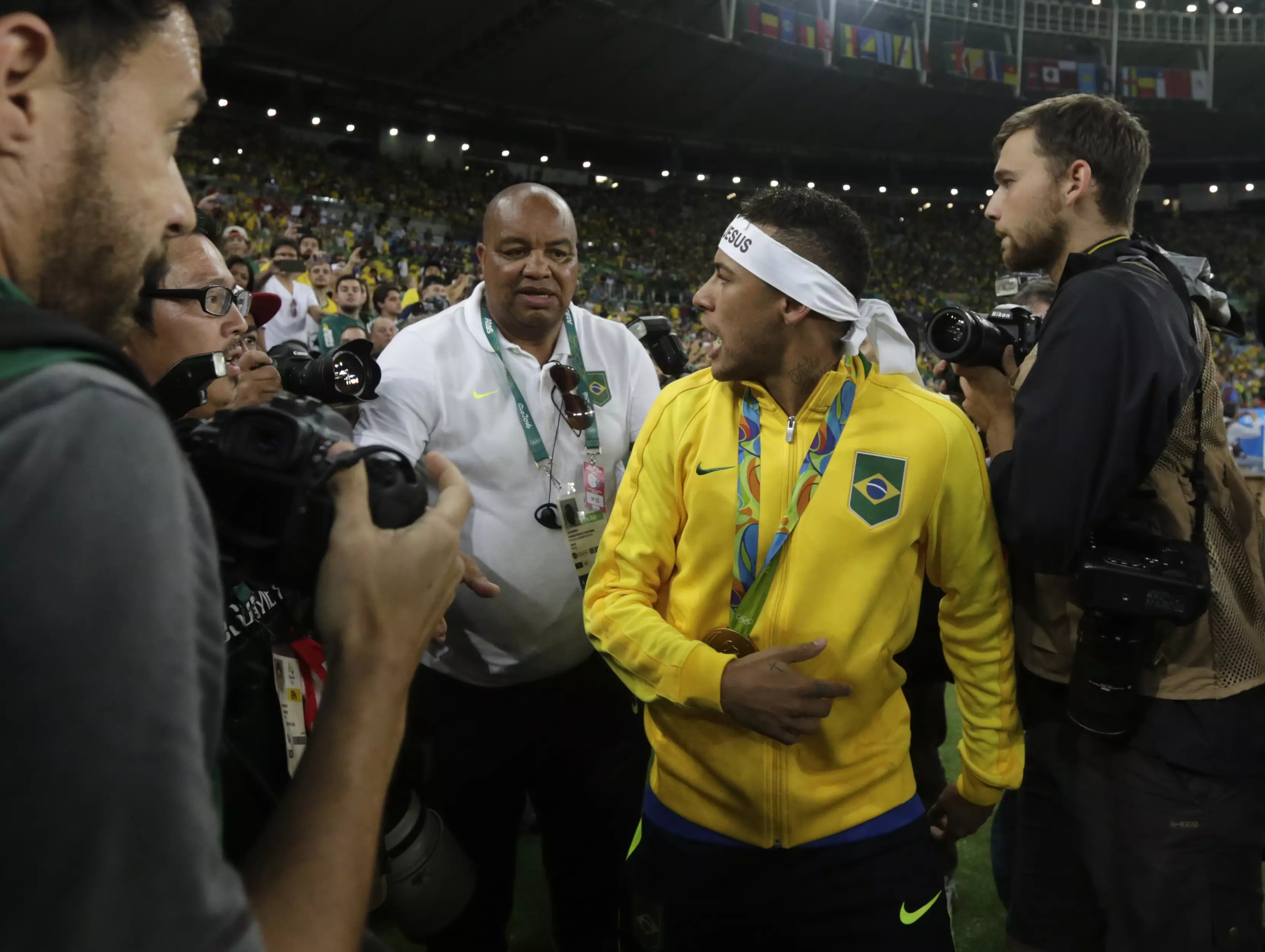 WATCH: Neymar Reacts Angrily To Brazil Fan After Winning Olympic Gold