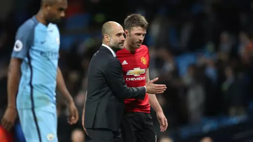 Michael Carrick Discusses His And Pep Guardiola's Post Match Conversation