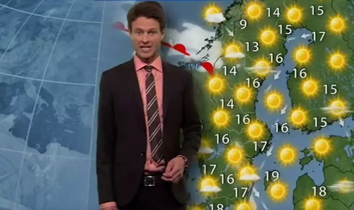 Swedish Weatherman Presents Entire Broadcast With His Fly Undone