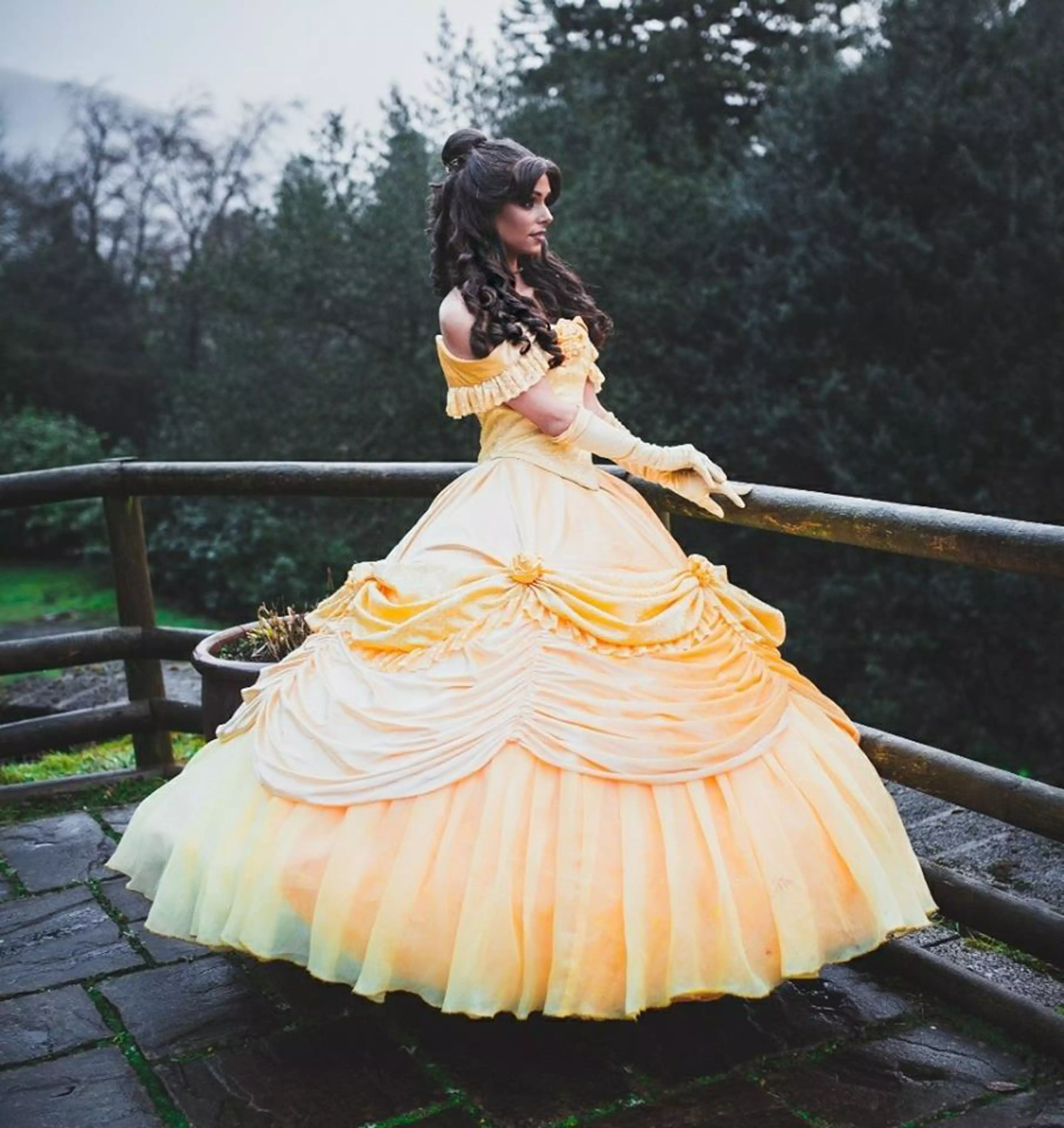 The mum of one dresses up as Belle professionally. (