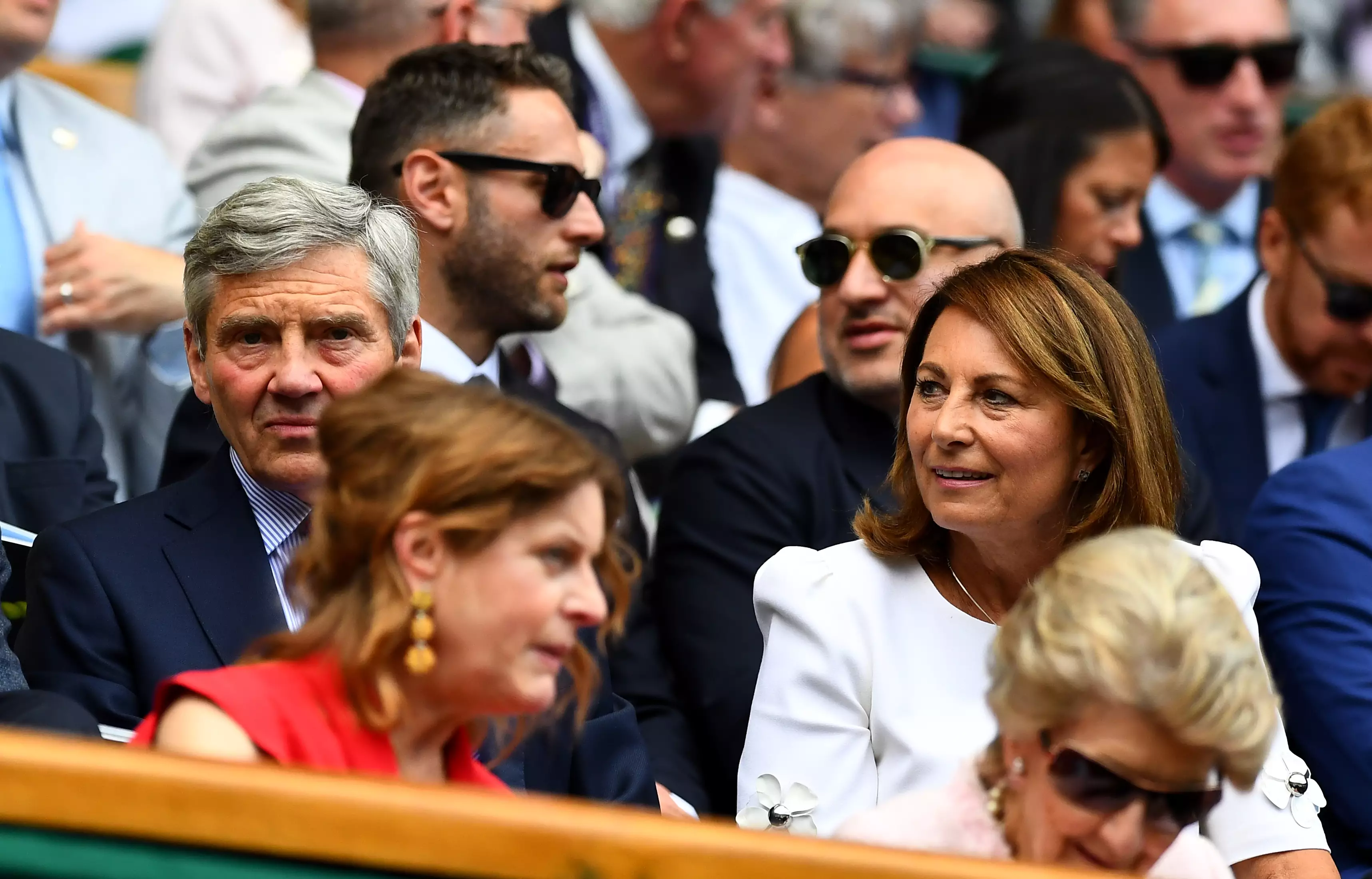 Carole and Michael Middleton at the Wimbledon championships in 2019 (