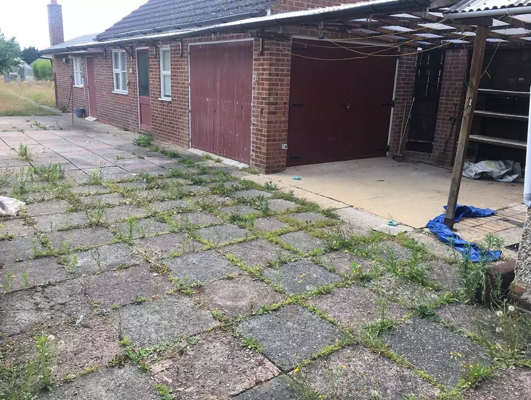 The couple connected these outbuildings to their rear extension (