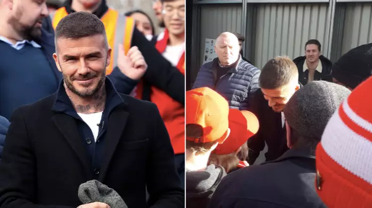 David Beckham Turns Up To Watch Salford City And Spends 30 Minutes Taking Selfies 