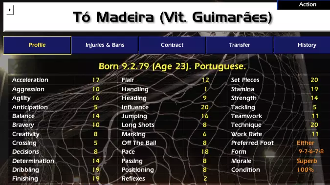 Happy Birthday To The Greatest Championship Manager Player Of All Time - To Madeira 