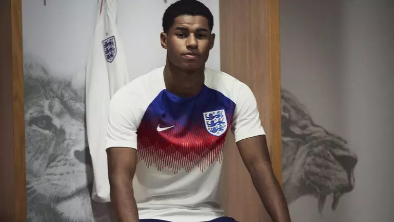 England's new training top is absolute fire but their kit is plain and boring as usual. Image: FA.