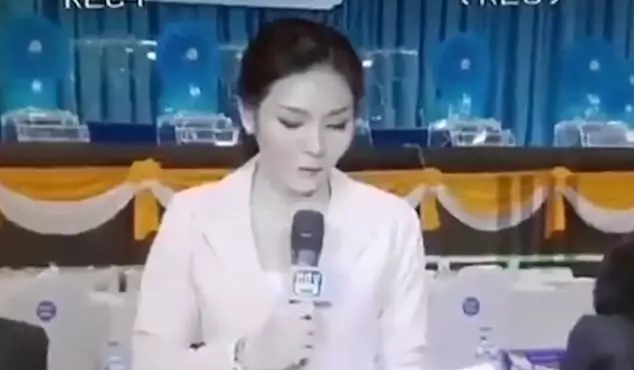 The broadcaster was preparing to read the lottery numbers on TV in Thailand.