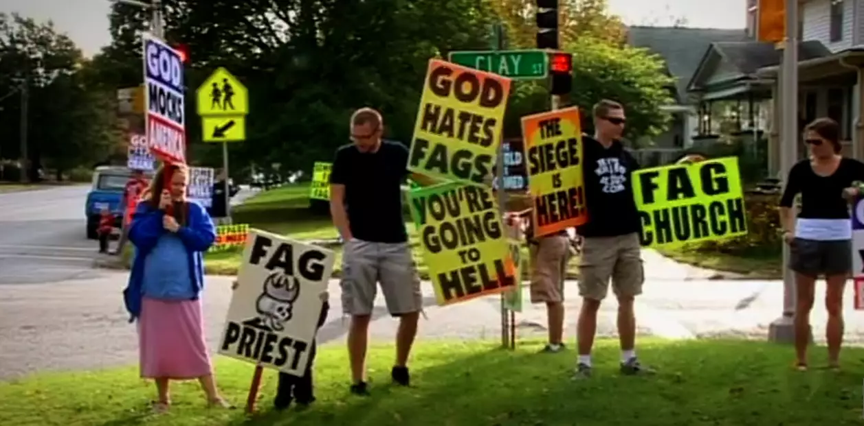 Louis with the Westboro Baptist Church.