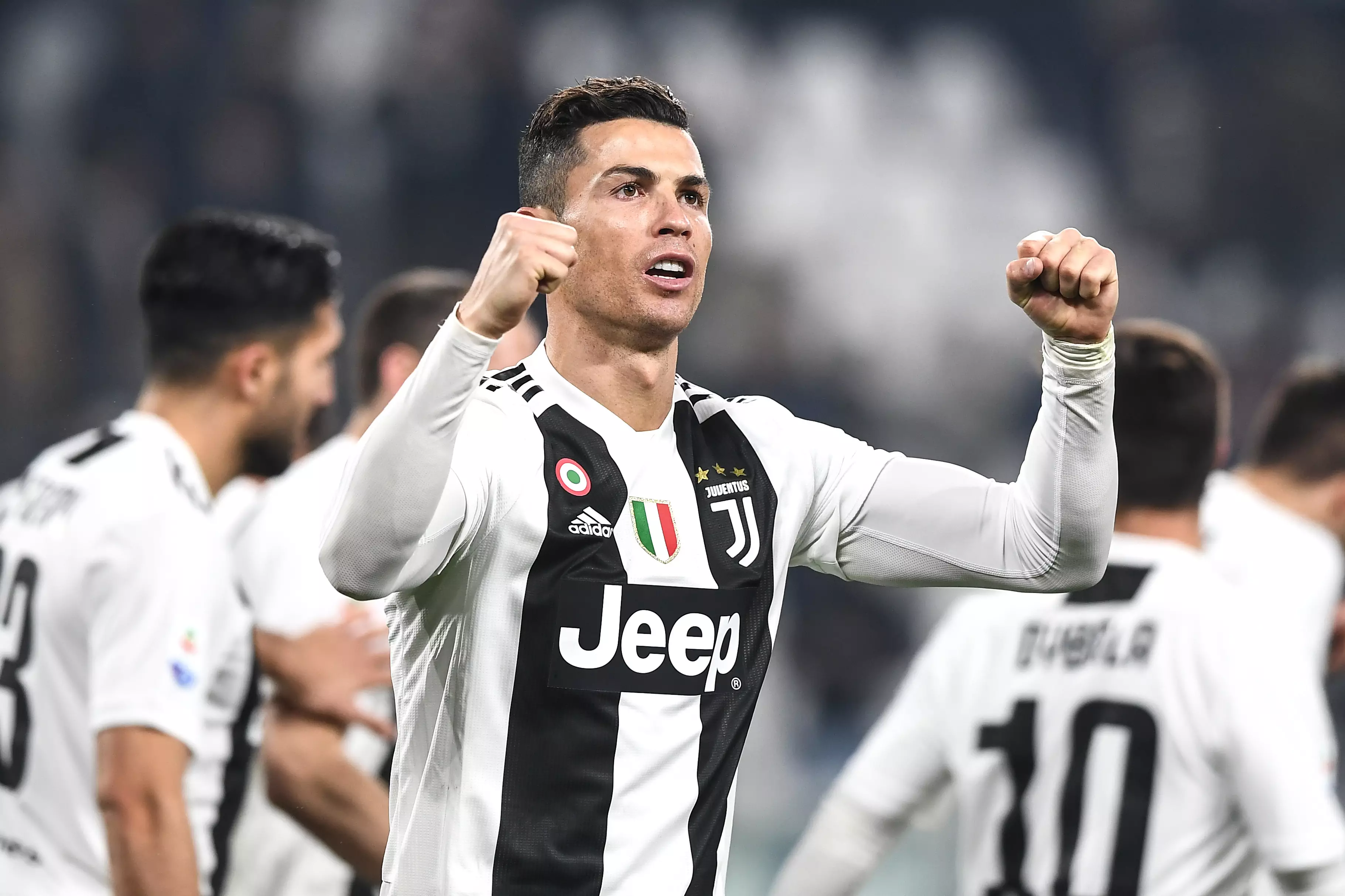 Ronaldo celebrates scoring for Juventus. Image: PA Images