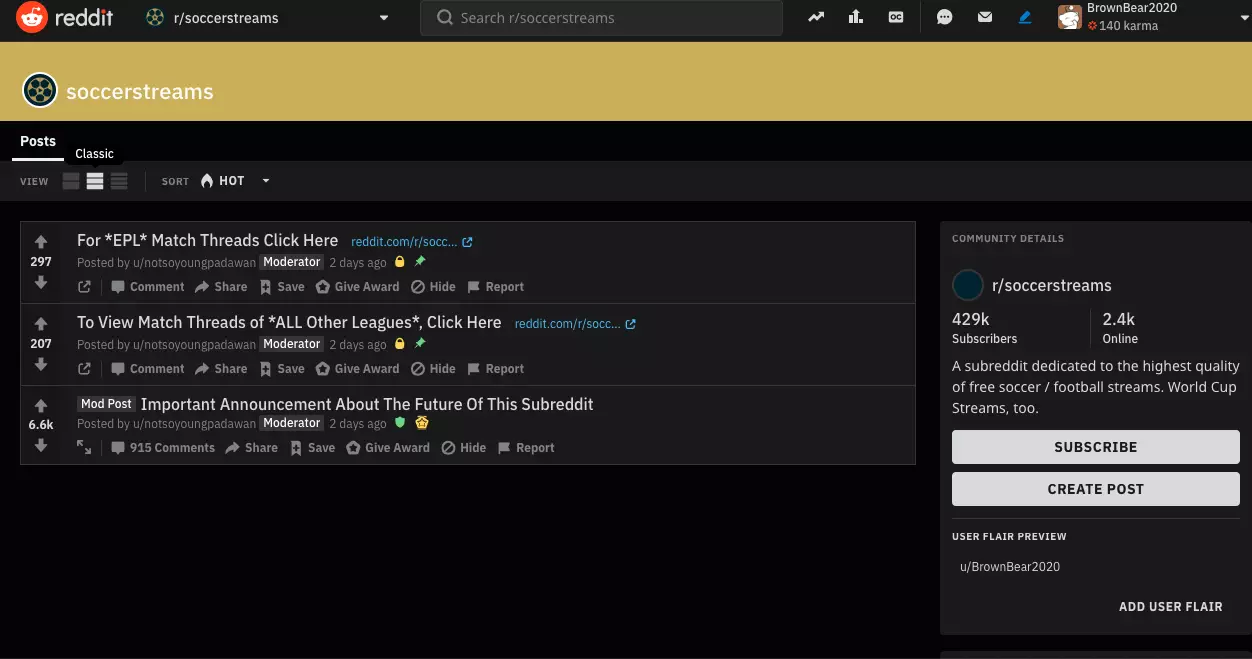Reddit Soccer Streams Shut Down In Crackdown On Pirate Sports