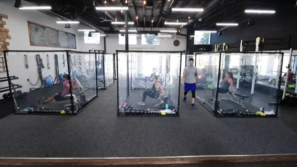 California Gym Reopens After Building Workout Pods For Members 