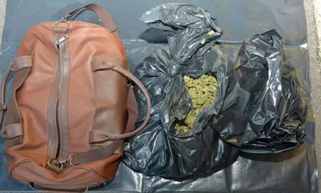 Bags of drugs found in the storage unit.
