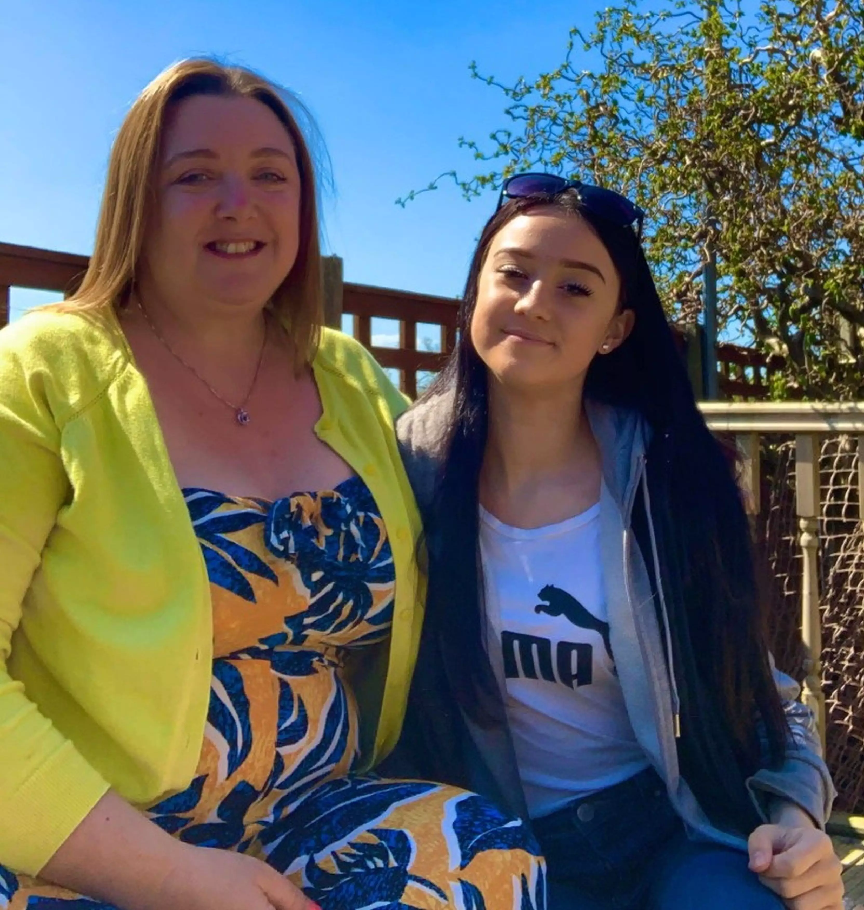 Samantha was desperate to help and gave the garden a makeover with her daughter, Erin (