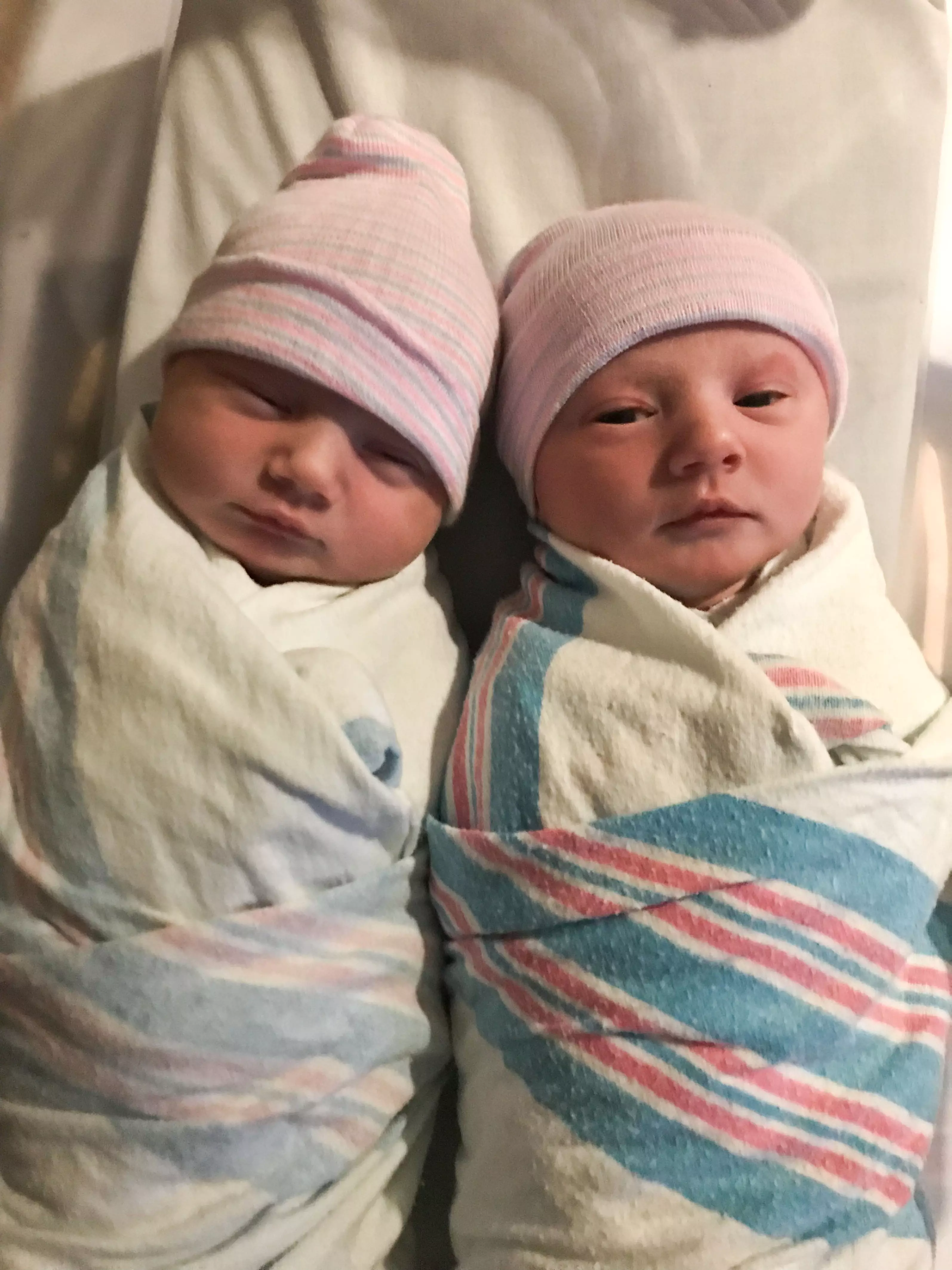 Lyndsey and Wesley had no idea they were having twins (