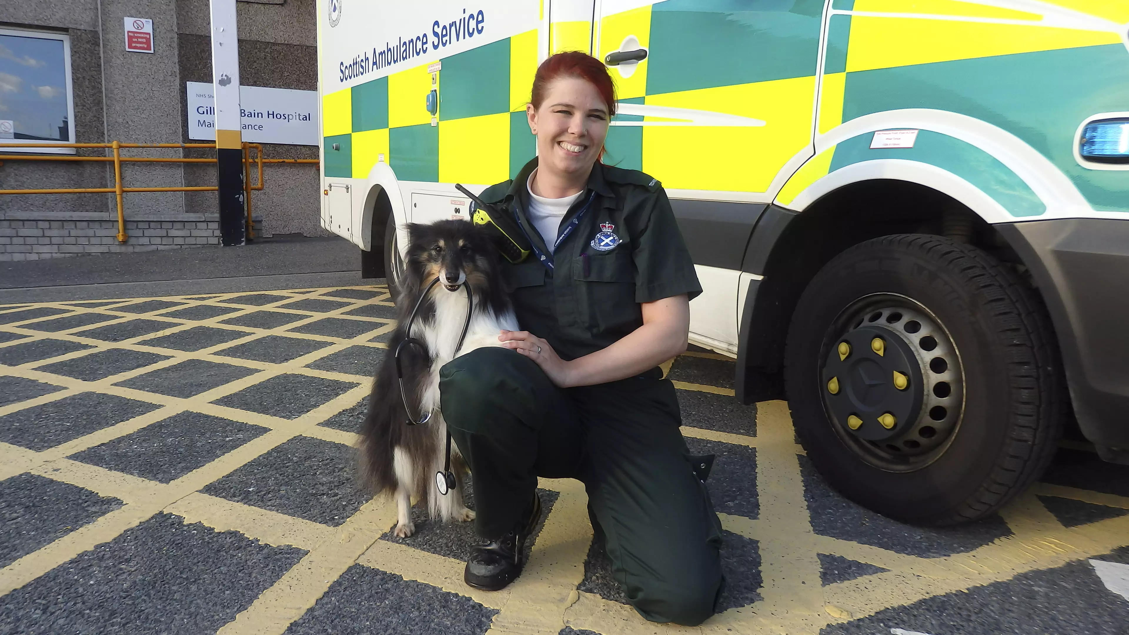 Kaylee is a paramedic and often shows her adorable pups to patients (