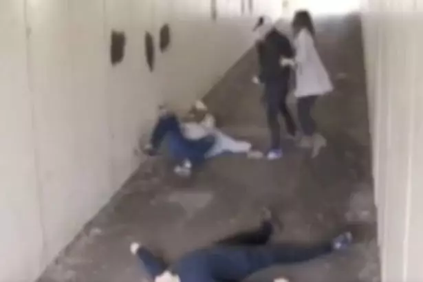 Thugs Gets Knocked Out After Throwing Stone At Woman Walking Below London Underpass