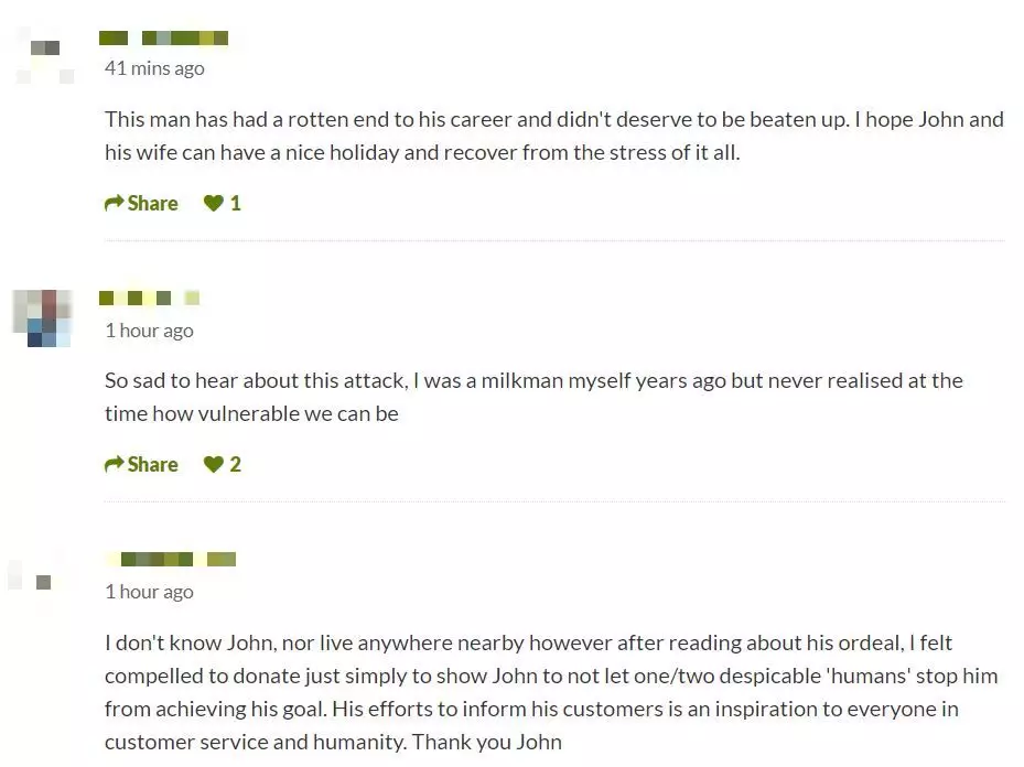 Some of the comments from people on GoFundMe.