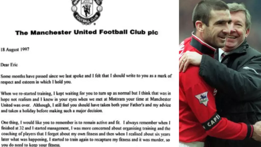 The Wonderful Letter Sir Alex Ferguson Sent To Eric Cantona After His Retirement From Football