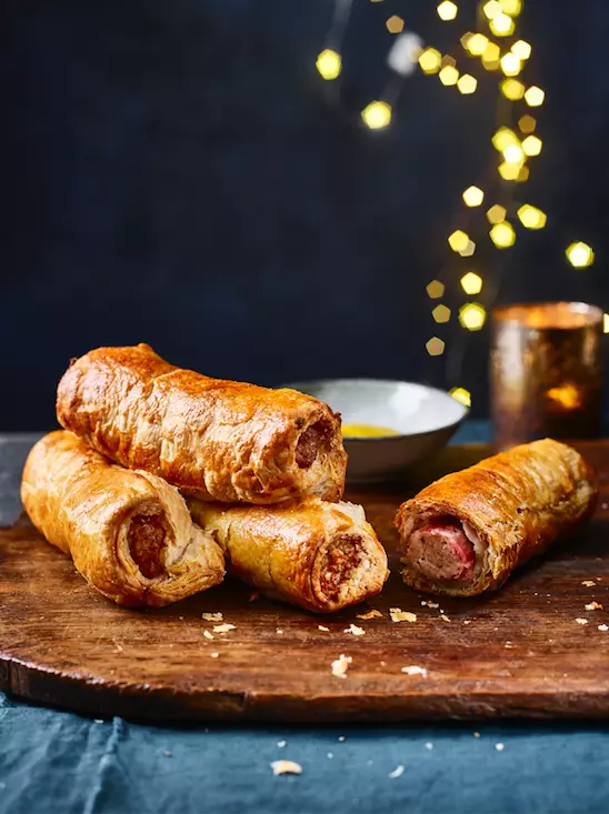 Pigs-in-blankets sausage rolls also make the supermarket's Christmas menu (