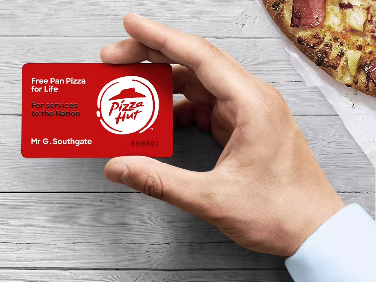 The card that gives Southgate free pizza. Image: Pizza Hut
