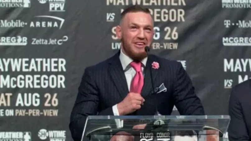 Conor McGregor's Suit Had A Secret Message For Floyd Mayweather On It
