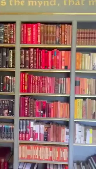 The colour co-ordinated library definitely had Hogwarts vibes (