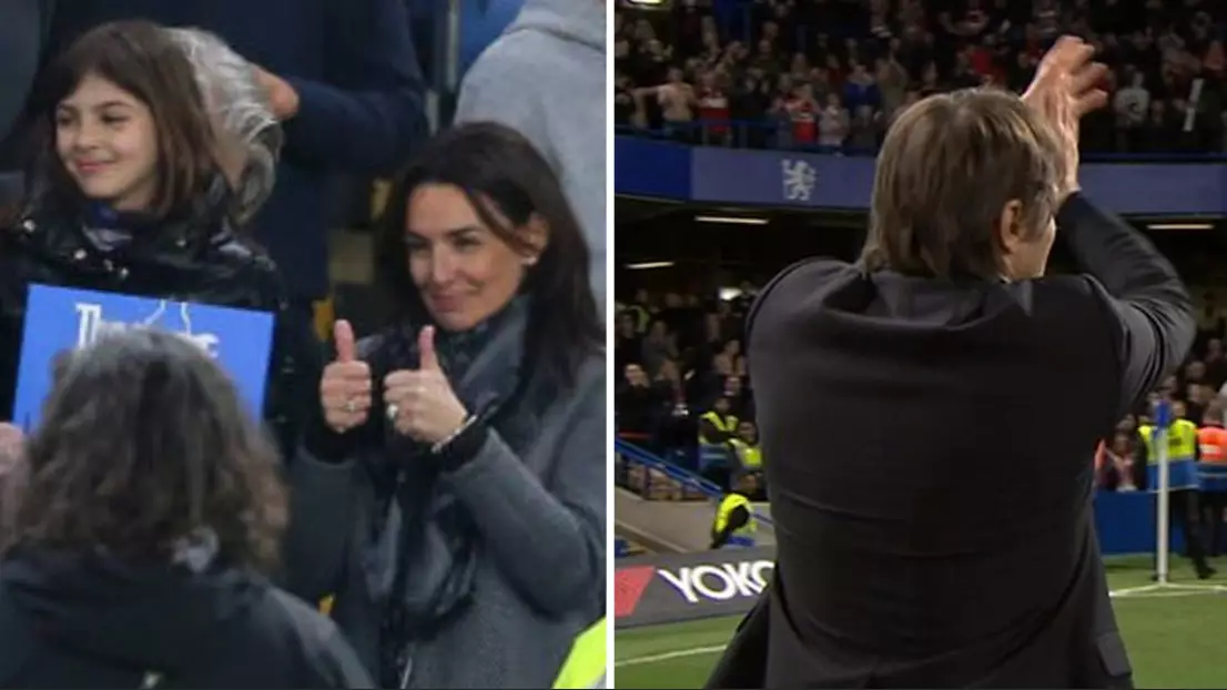 Antonio Conte's Daughter Produced Emotional Tribute To Her Father At Stamford Bridge 