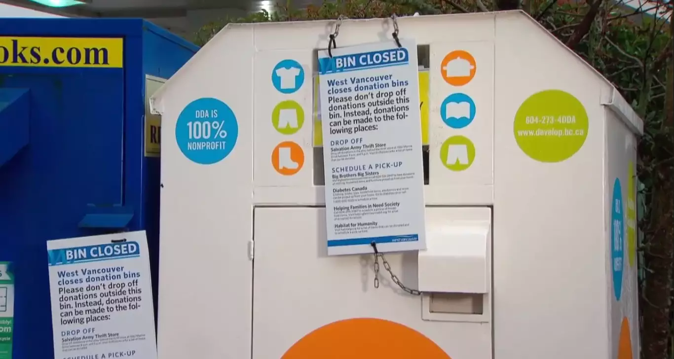 Donation boxes have been closed in British Columbia.