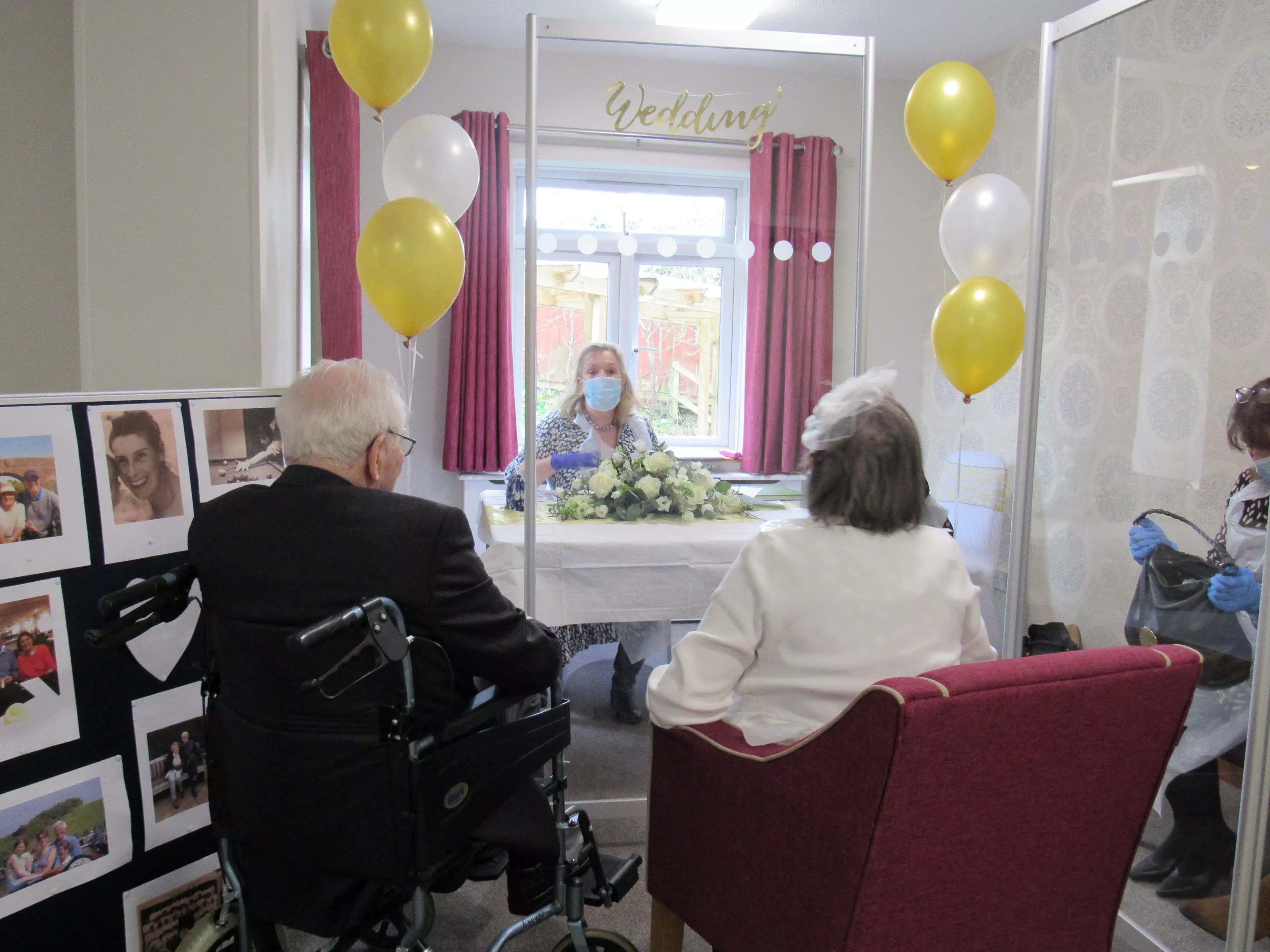 The pair got married in the care home following Peter's declining health (