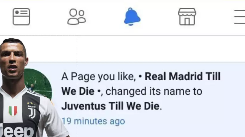 Real Madrid Fan Pages On Facebook Are Changing Their Name To Support Juventus