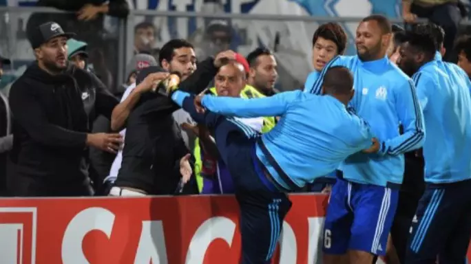 Watch: Patrice Evra Kicks Fan In Head Ahead Of Marseille Game