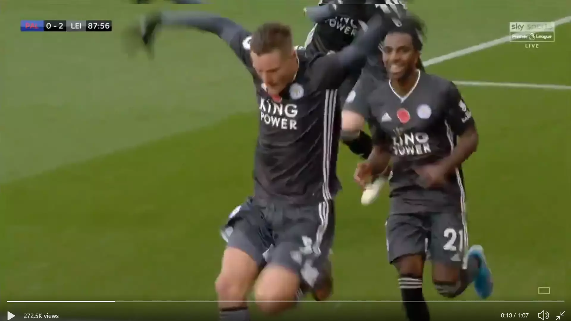 Jamie Vardy Celebrated Scoring Against Crystal Palace With Some Epic Sh*thousery