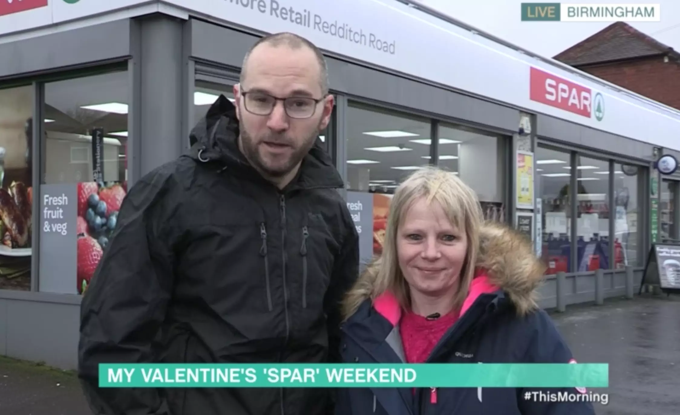 Dave 'surprised' Sue with a SPAR weekend (