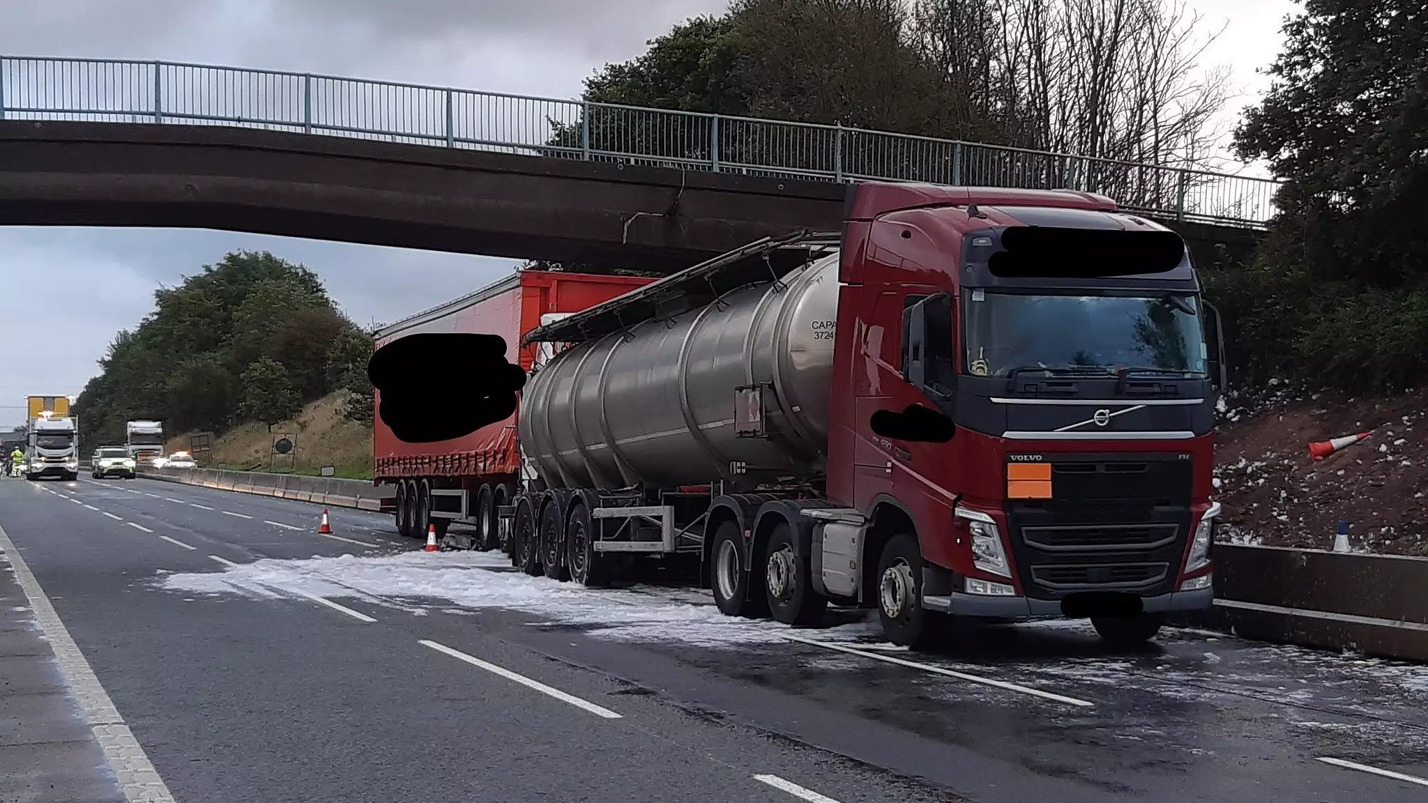 M6 Motorway Reopens After Lorry Carrying 32,000 Litres Of Gin Leaked