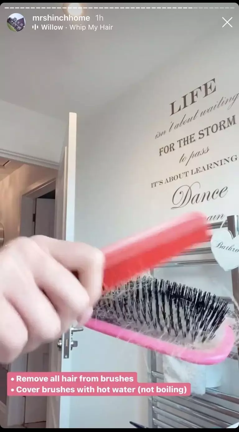 First, thoroughly clean your brushes with a comb (
