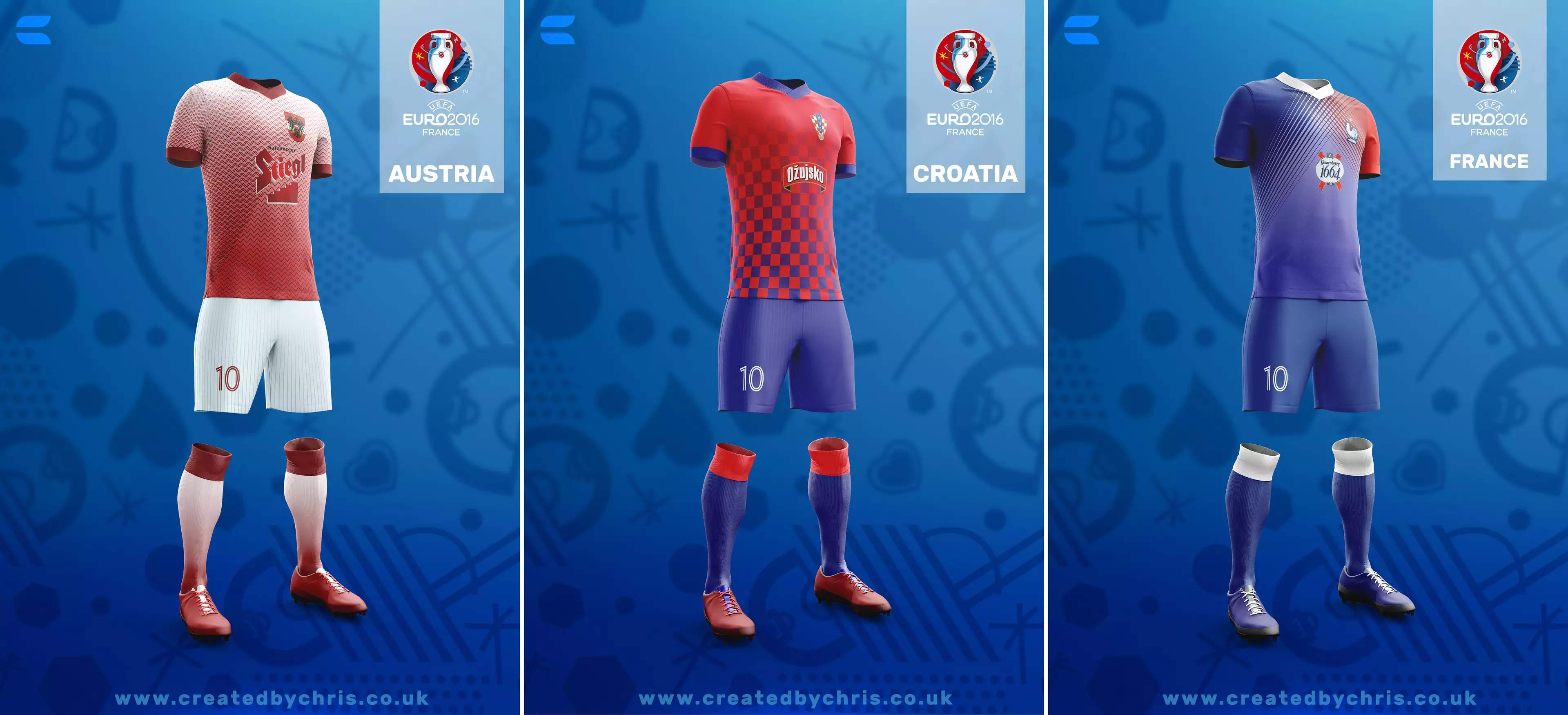 Artist Re-imagines Euro 2016 Kits After National Beers