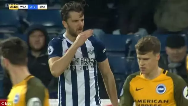 Rodriguez continues his gesture. Image: BBC Sport.