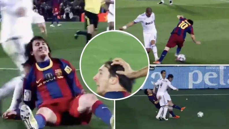 Compilation Of Lionel Messi Getting Assaulted By Real Madrid Players Shows What He's Made Of