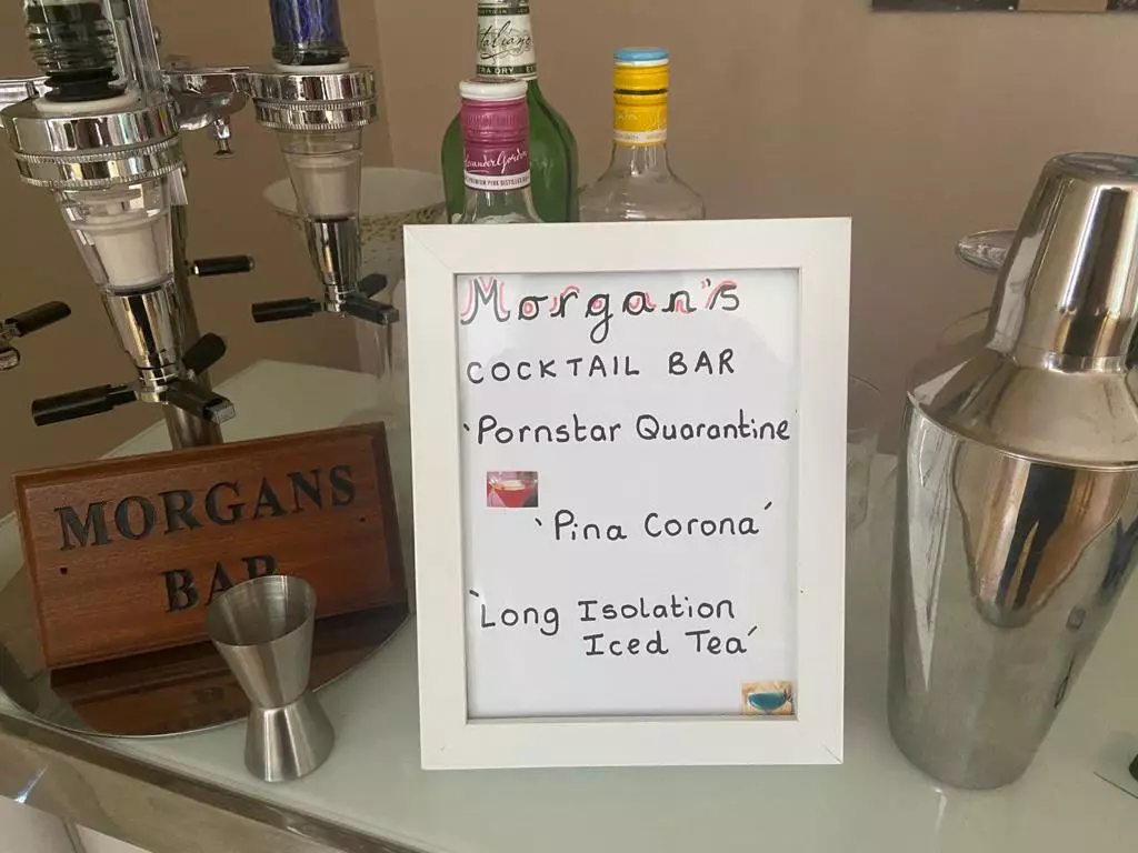 The cocktail bar had coronavirus themed drinks (