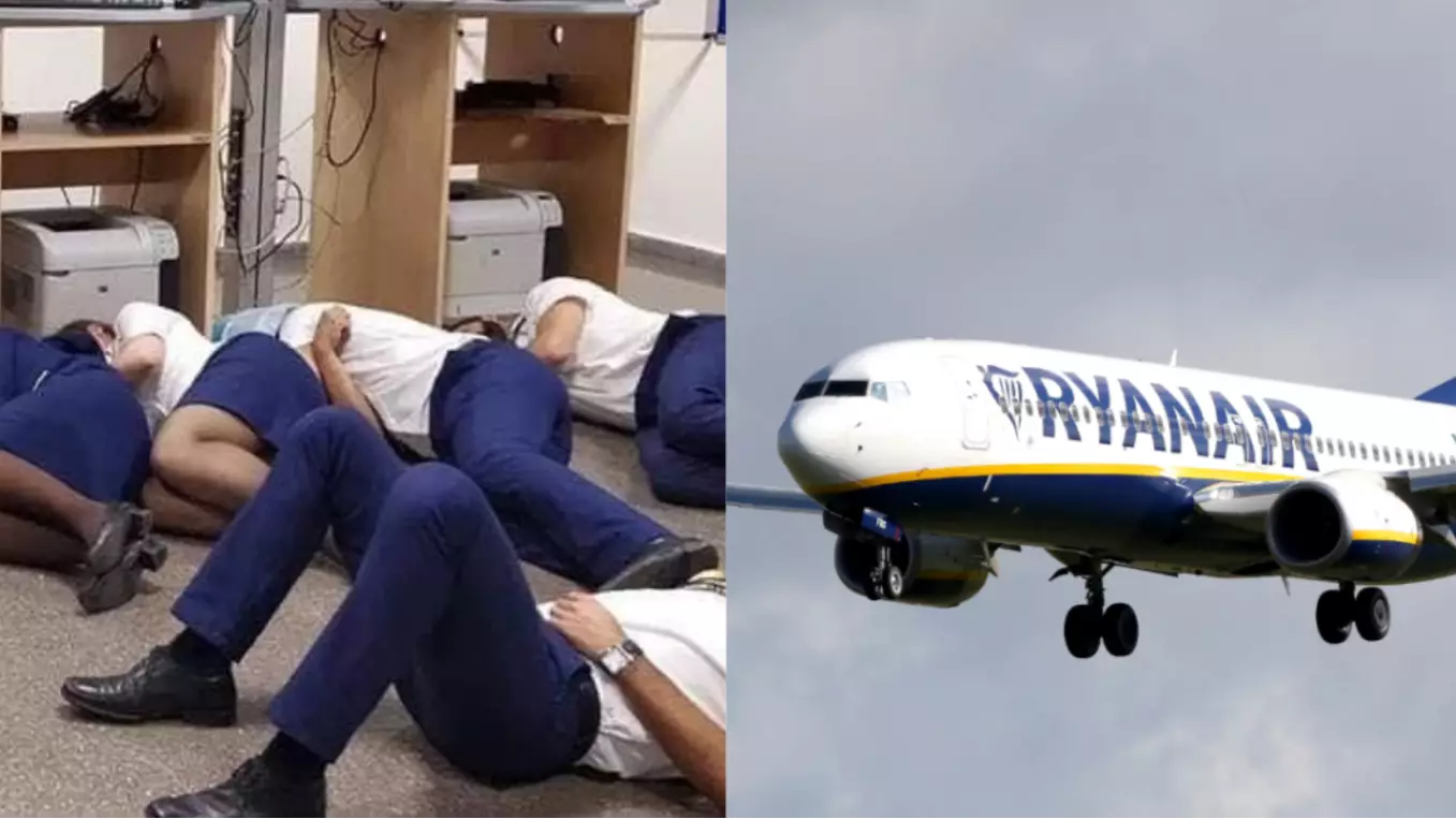 Ryanair Accused Of Making Staff Sleep On Floor Due To Stormy Weather