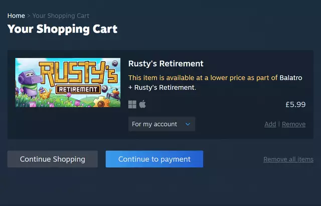 Steam Quietly Add a New Store Allert to Save You Money