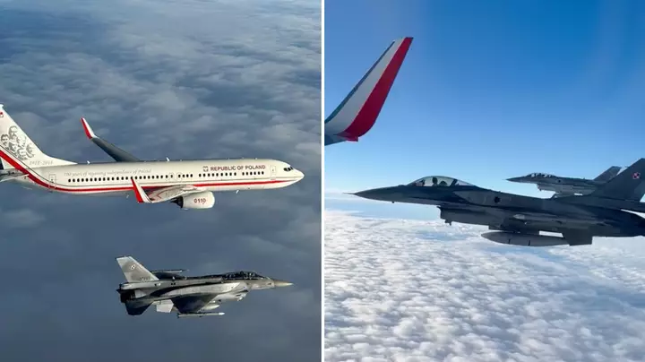 Polish national football team gets escorted to Qatar by F-16 fighter jets after a deadly attack