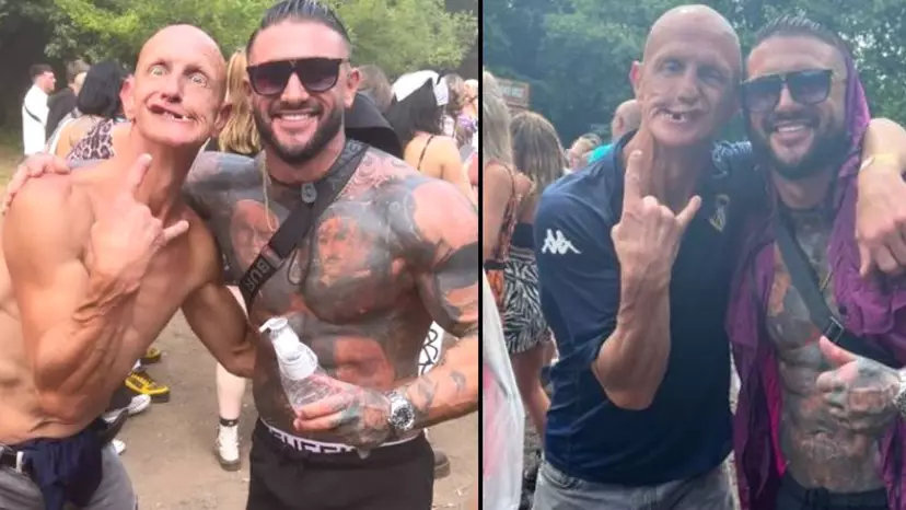 Fish And Rice Cake Man Bumps Into Gurning Rave Guy At Festival